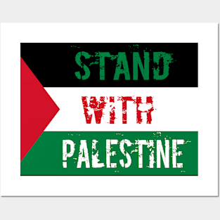 Stand with Palestine Flag Artwork Posters and Art